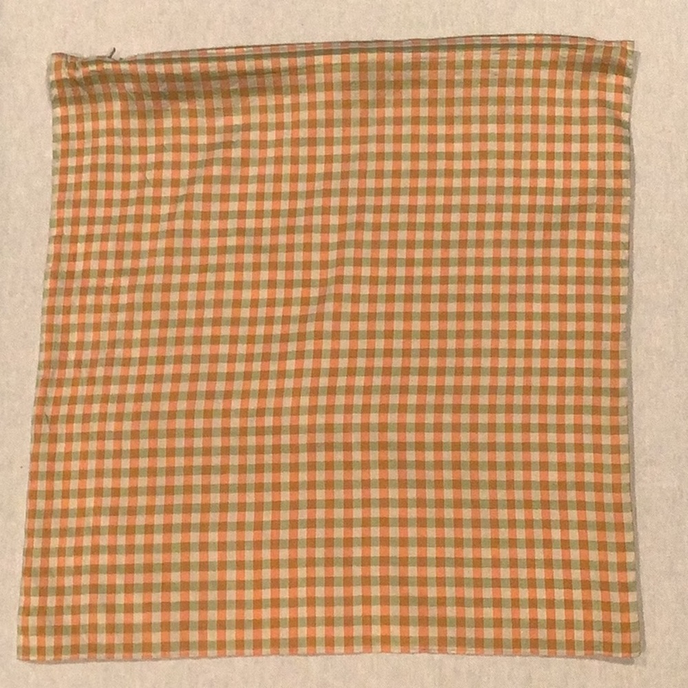 Thai Silk - Pillow Cover 18” square - Orange Green